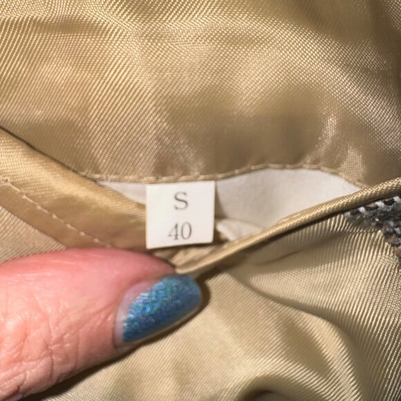 Vintage Southwestern Santa Fe Print Knit Open Short Jacket Cardigan S Cowgirl - Picture 6 of 10